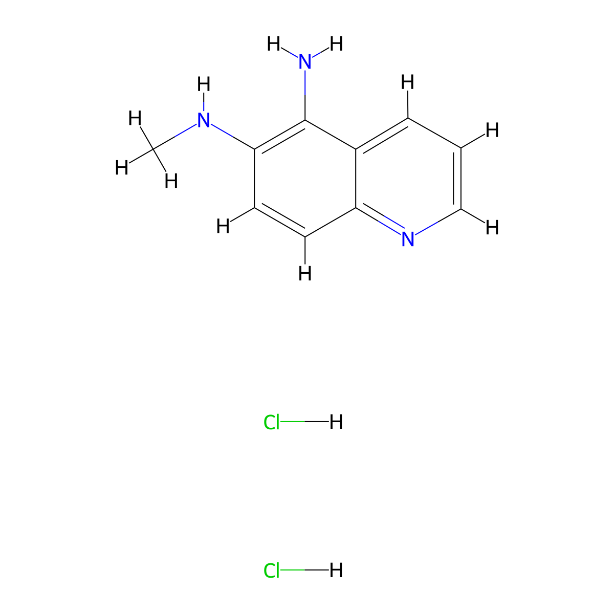 6-N-methylquinoline-5,6-diamine dihydrochloride molecular structure, CAS 2172436-00-7