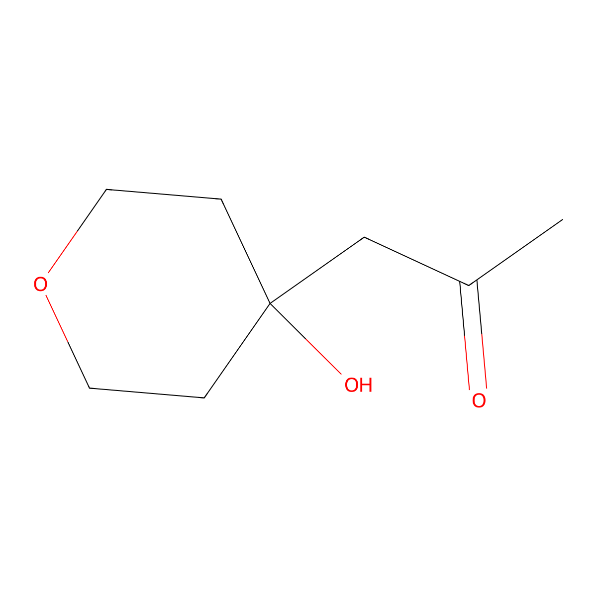 1-(4-Hydroxyoxan-4-yl)propan-2-one molecular structure, CAS 2172440-13-8