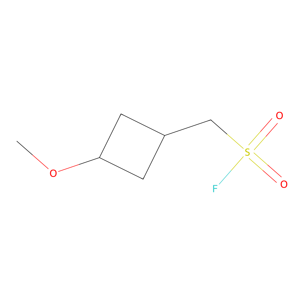 (3-Methoxycyclobutyl)methanesulfonyl fluoride molecular structure, CAS 2172440-51-4