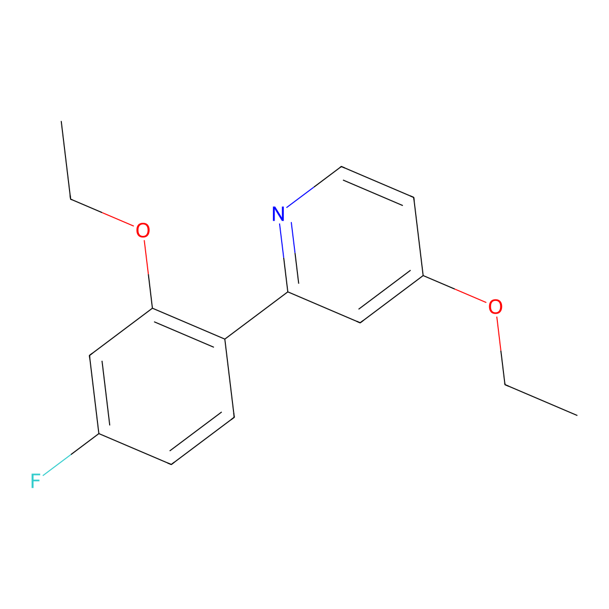 4-Ethoxy-2-(2-ethoxy-4-fluorophenyl)pyridine molecular structure, CAS 2172442-38-3