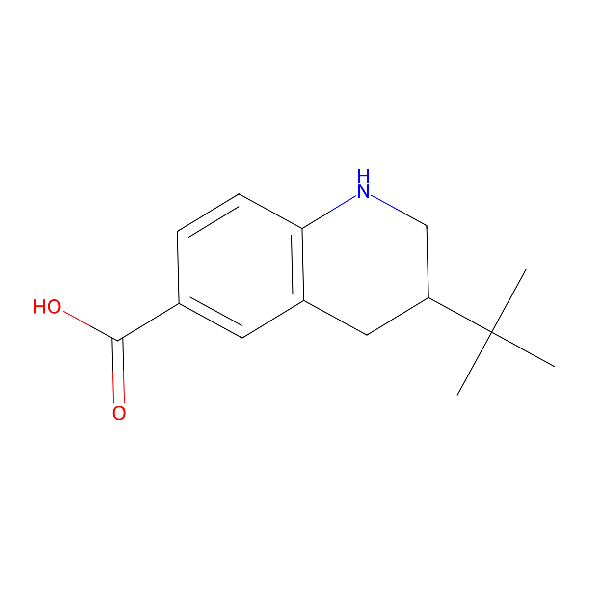 3-Tert-butyl-1,2,3,4-tetrahydroquinoline-6-carboxylic acid molecular structure, CAS 2172445-39-3