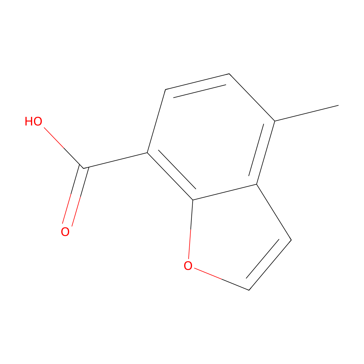 4-Methyl-1-benzofuran-7-carboxylic acid molecular structure, CAS 2172445-46-2