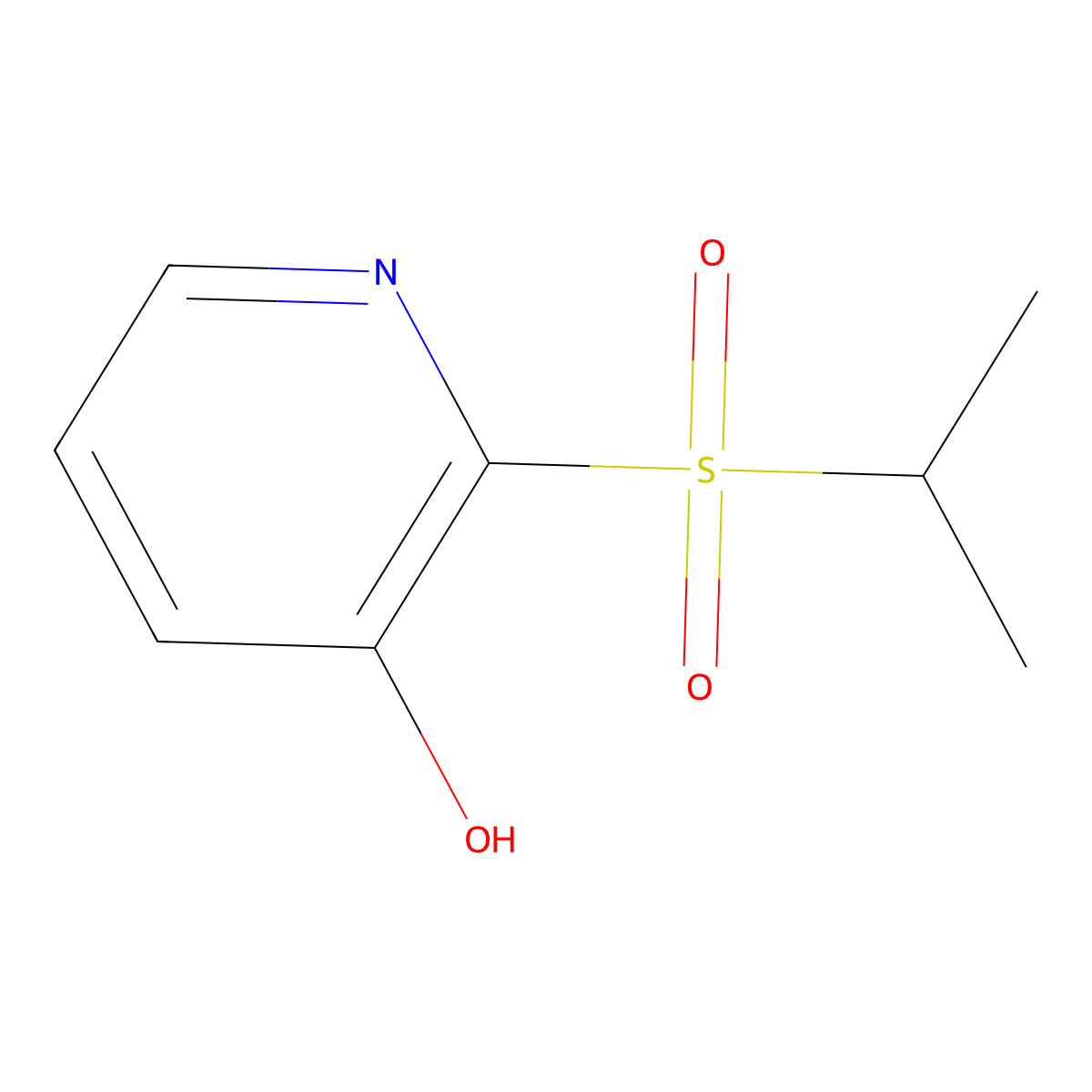 2-(Propane-2-sulfonyl)pyridin-3-ol molecular structure, CAS 2172445-50-8