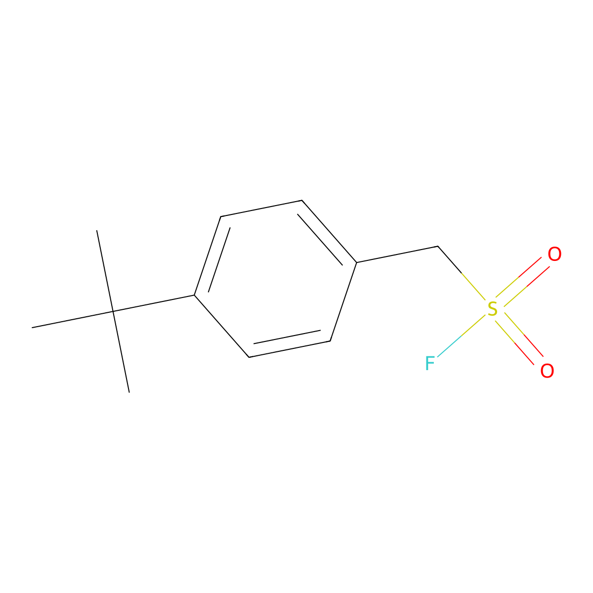 (4-Tert-butylphenyl)methanesulfonyl fluoride molecular structure, CAS 2172448-34-7
