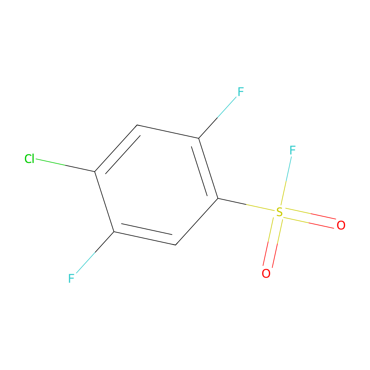 4-Chloro-2,5-difluorobenzenesulfonyl fluoride molecular structure, CAS 2172451-11-3