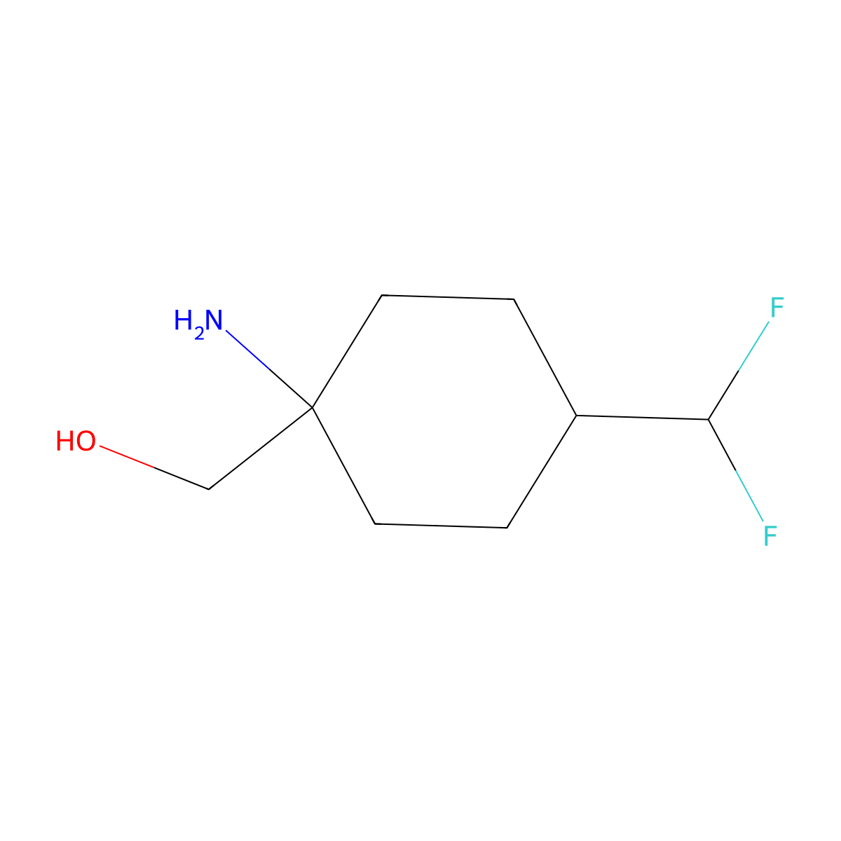 [1-Amino-4-(difluoromethyl)cyclohexyl]methanol molecular structure, CAS 2172454-26-9