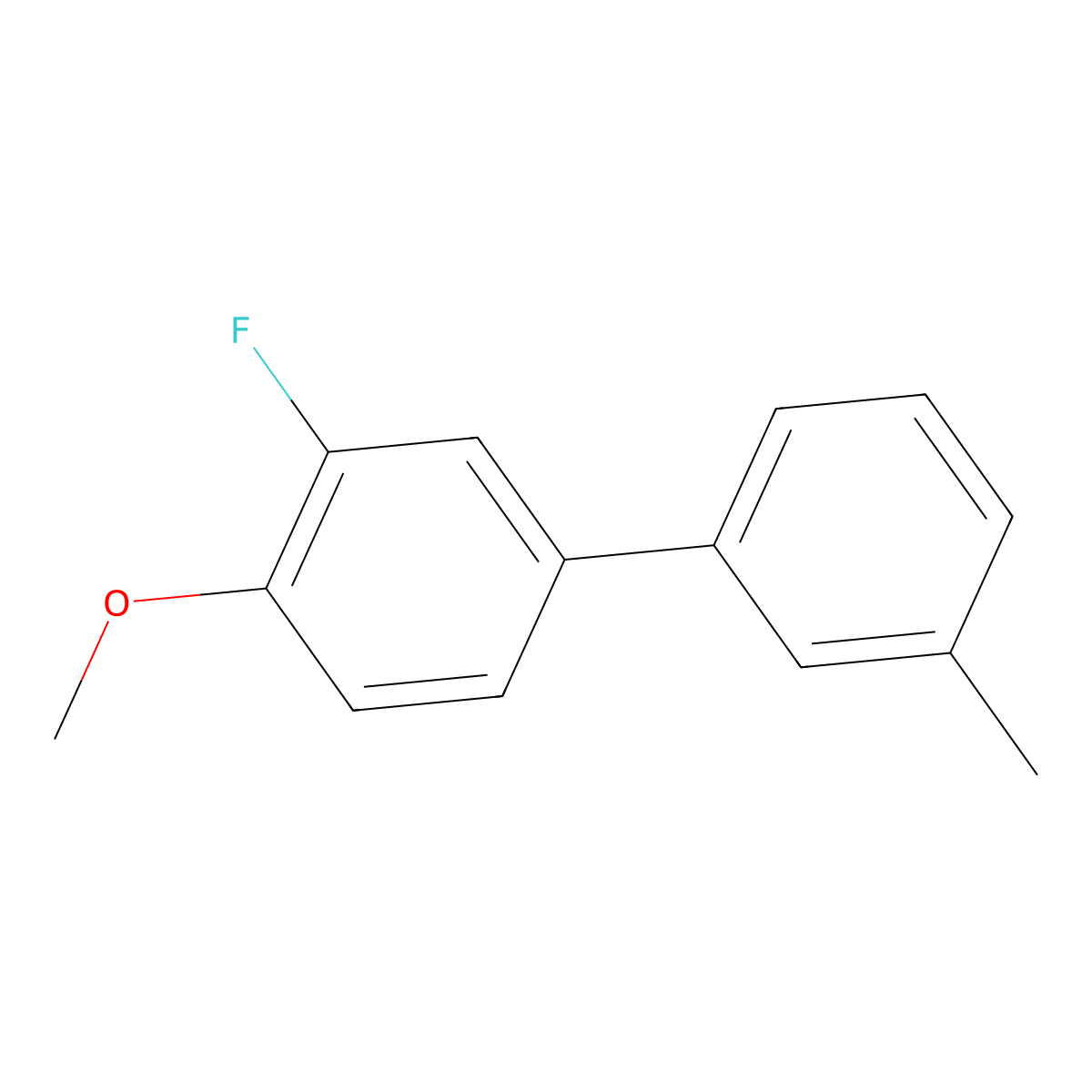 2-Fluoro-1-methoxy-4-(3-methylphenyl)benzene molecular structure, CAS 2172455-04-6