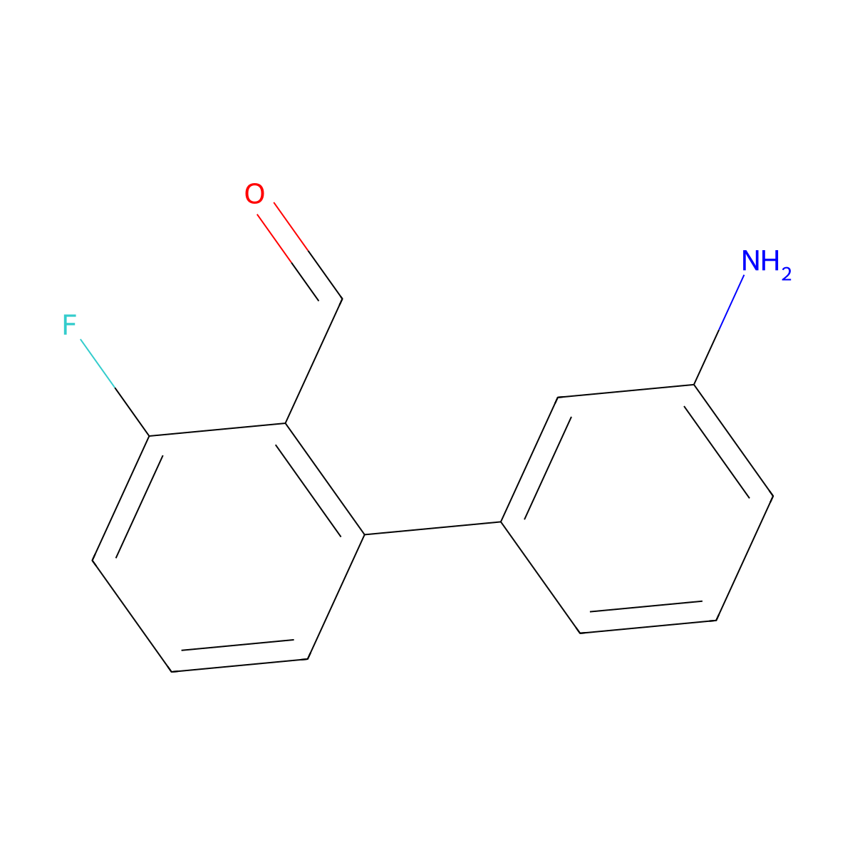 2-(3-Aminophenyl)-6-fluorobenzaldehyde molecular structure, CAS 2172455-67-1