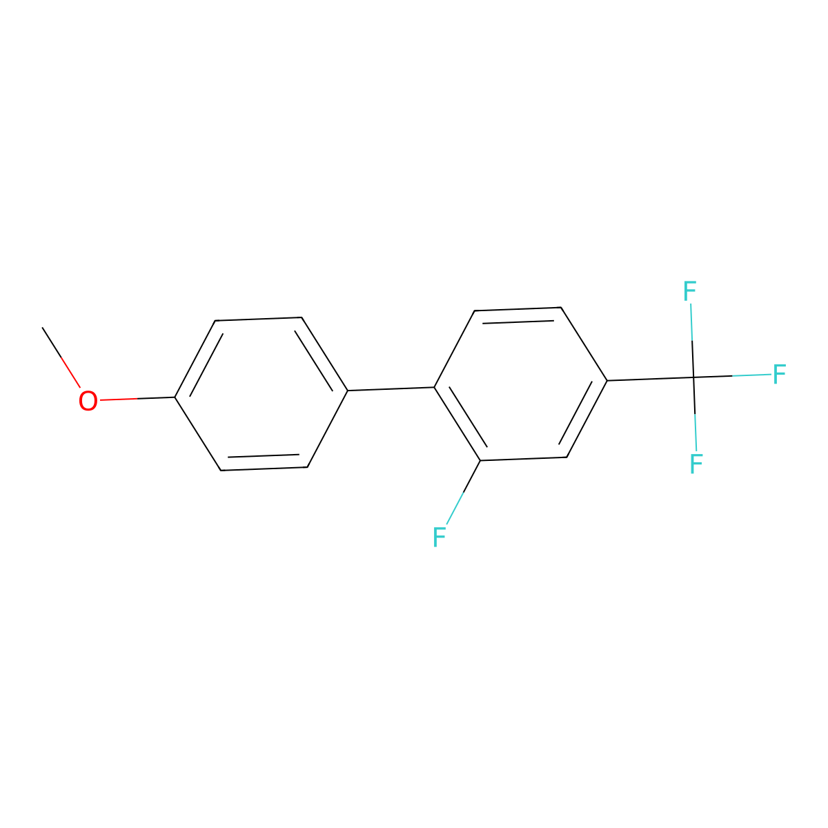 2-Fluoro-1-(4-methoxyphenyl)-4-(trifluoromethyl)benzene molecular structure, CAS 2172455-77-3