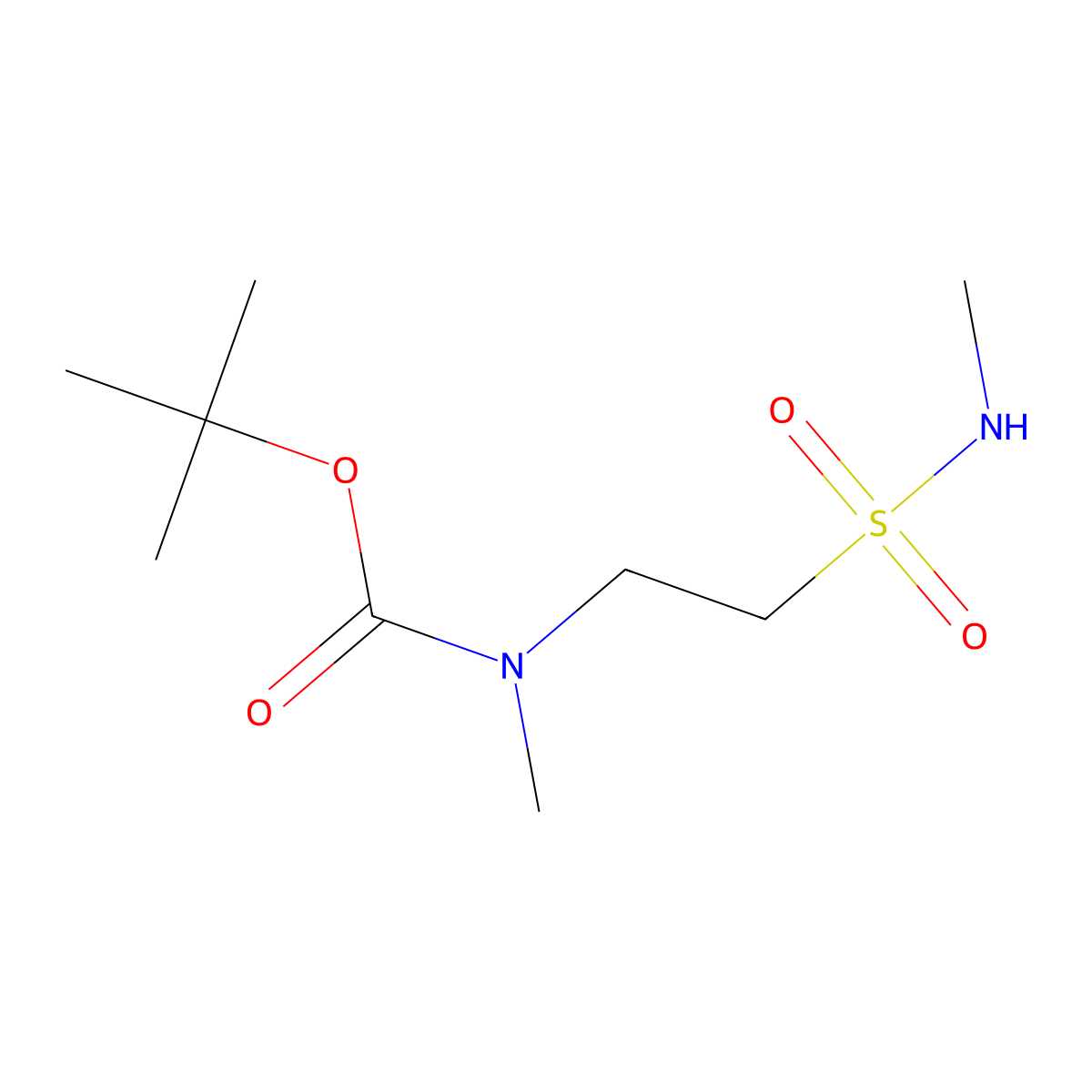 tert-butyl N-methyl-N-[2-(methylsulfamoyl)ethyl]carbamate molecular structure, CAS 2172465-05-1
