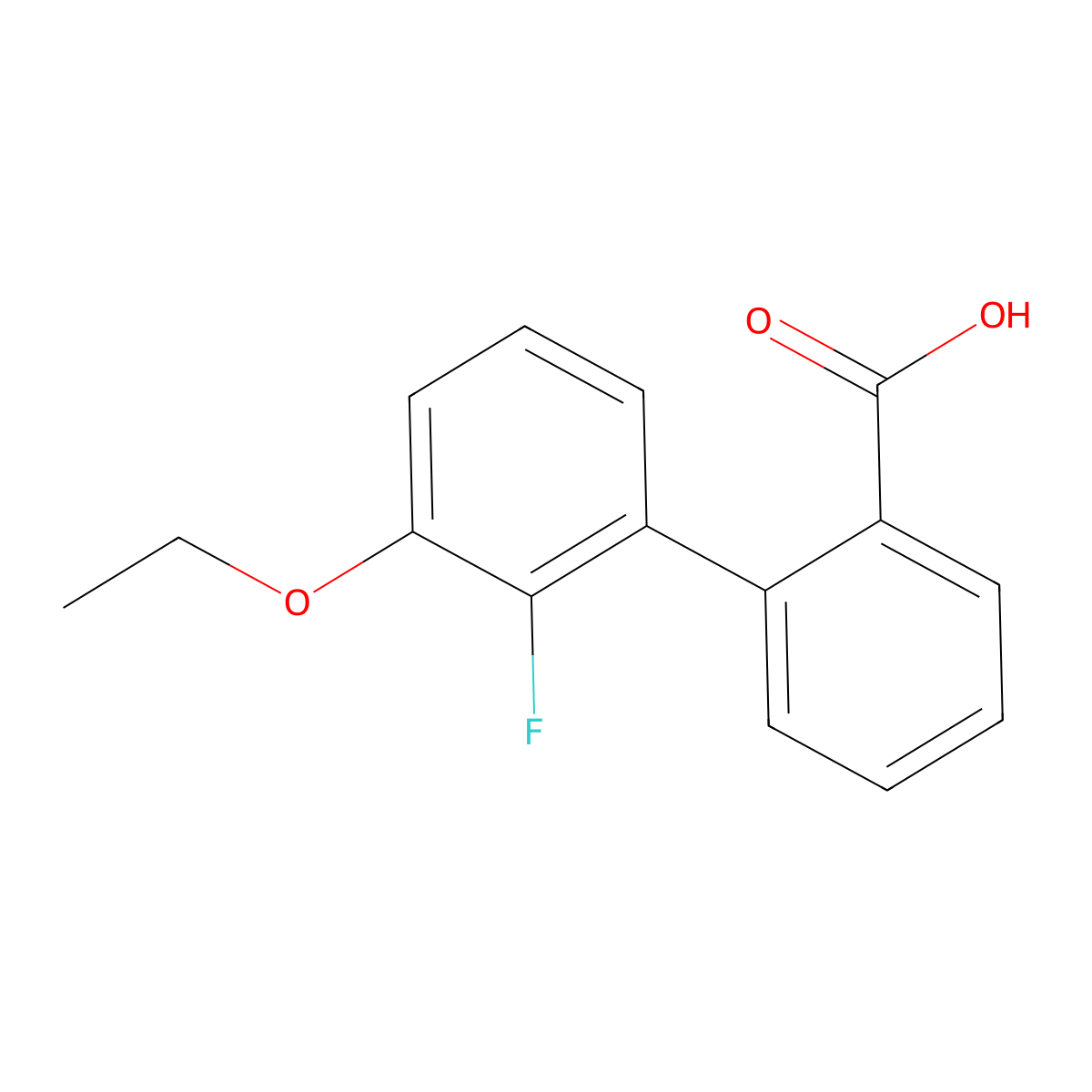 2-(3-Ethoxy-2-fluorophenyl)benzoic acid molecular structure, CAS 2172466-98-5