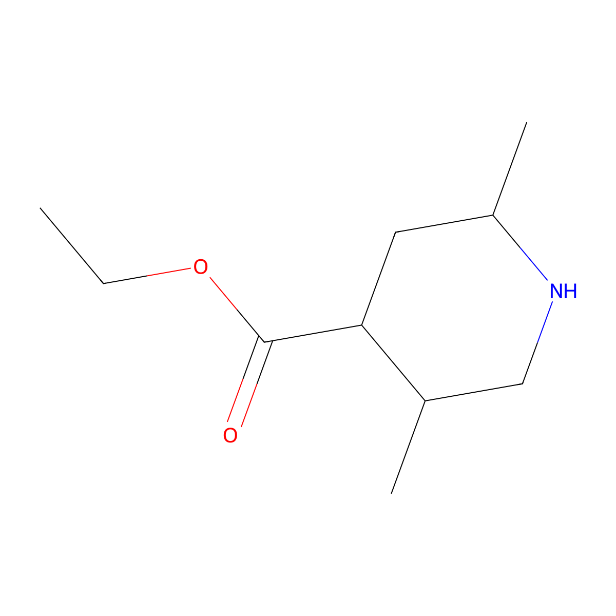 Ethyl 2,5-dimethylpiperidine-4-carboxylate molecular structure, CAS 2172470-37-8