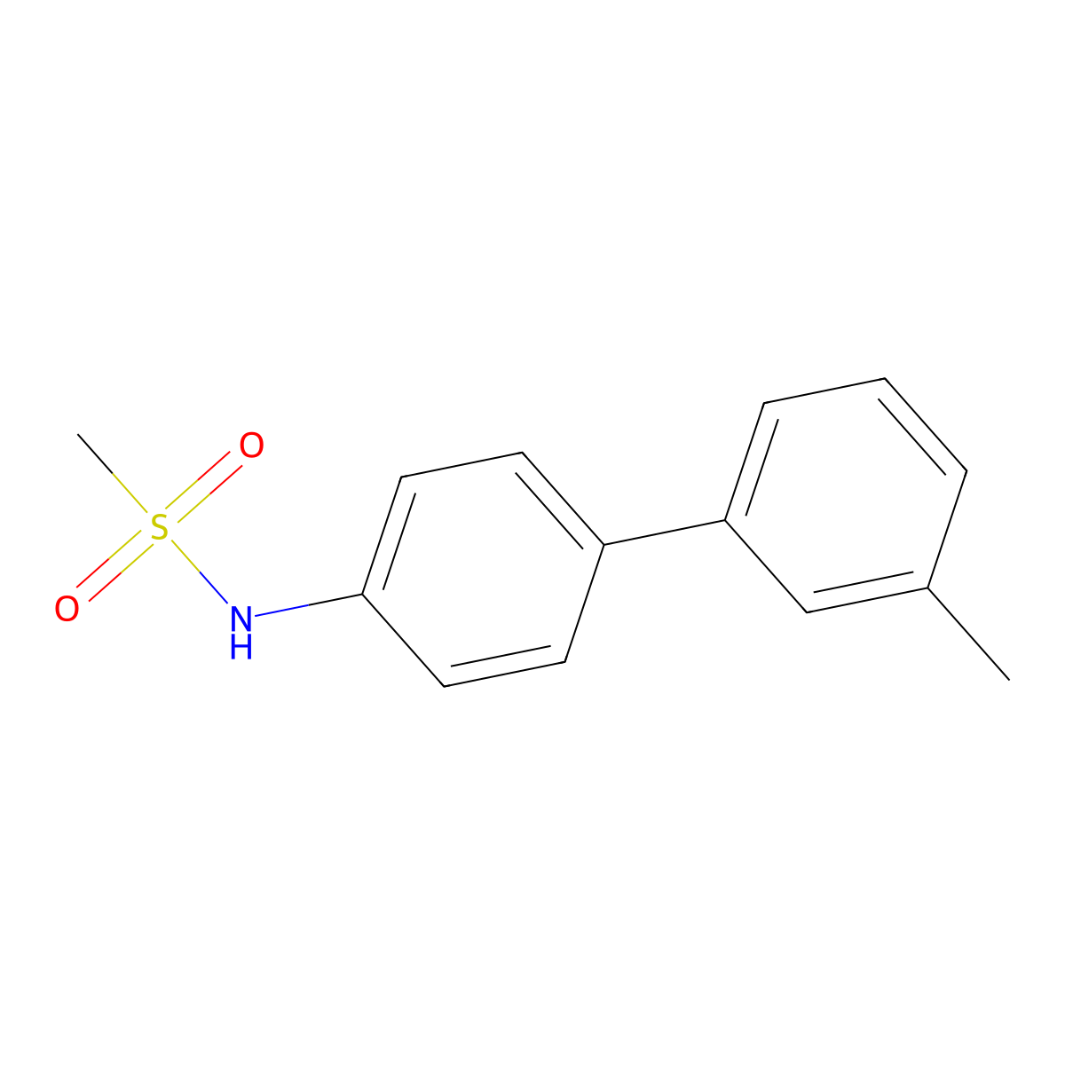 N-[4-(3-methylphenyl)phenyl]methanesulfonamide molecular structure, CAS 2172471-80-4