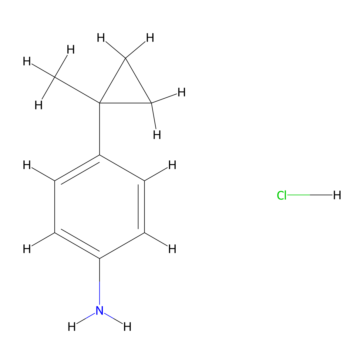 4-(1-Methylcyclopropyl)aniline hydrochloride molecular structure, CAS 2172473-99-1