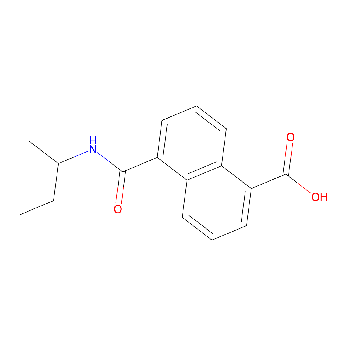 5-[(Butan-2-yl)carbamoyl]naphthalene-1-carboxylic acid molecular structure, CAS 2172479-91-1