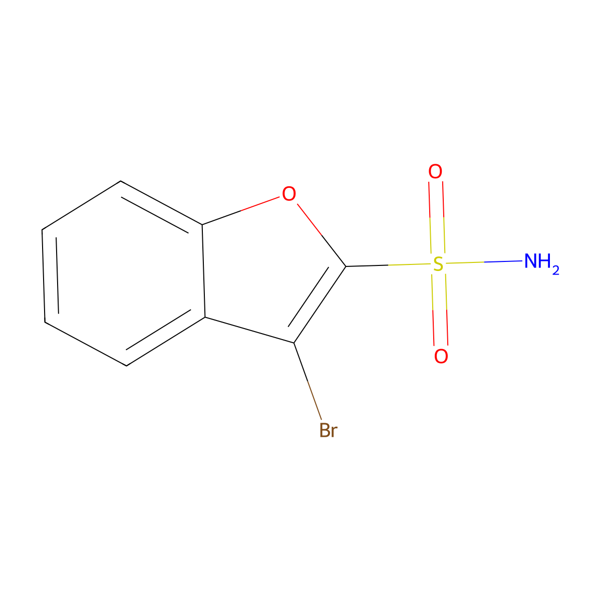 3-Bromo-1-benzofuran-2-sulfonamide molecular structure, CAS 2172482-67-4