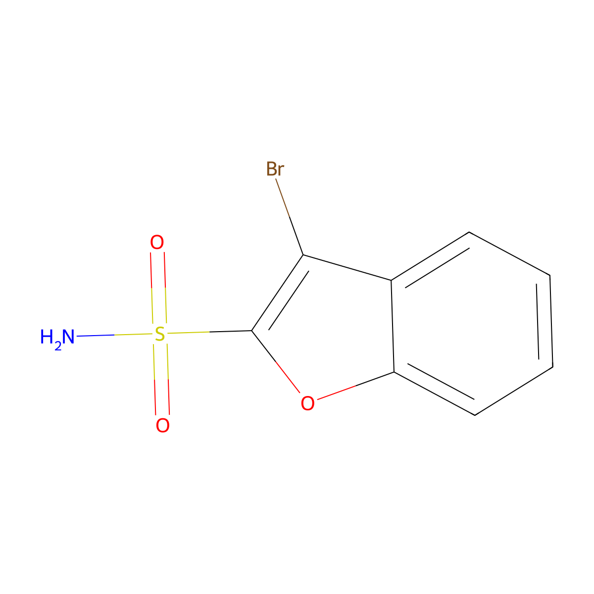 3-Bromo-1-benzofuran-2-sulfonamide molecular structure, CAS 2172482-67-4
