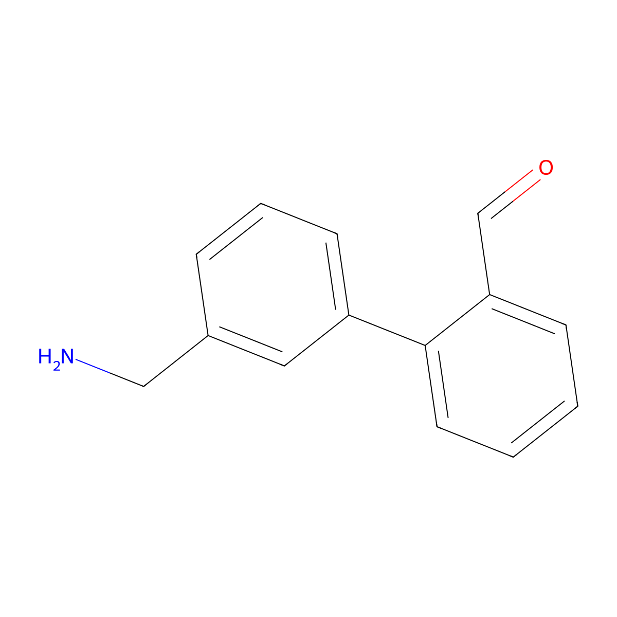 2-[3-(Aminomethyl)phenyl]benzaldehyde molecular structure, CAS 2172484-65-8