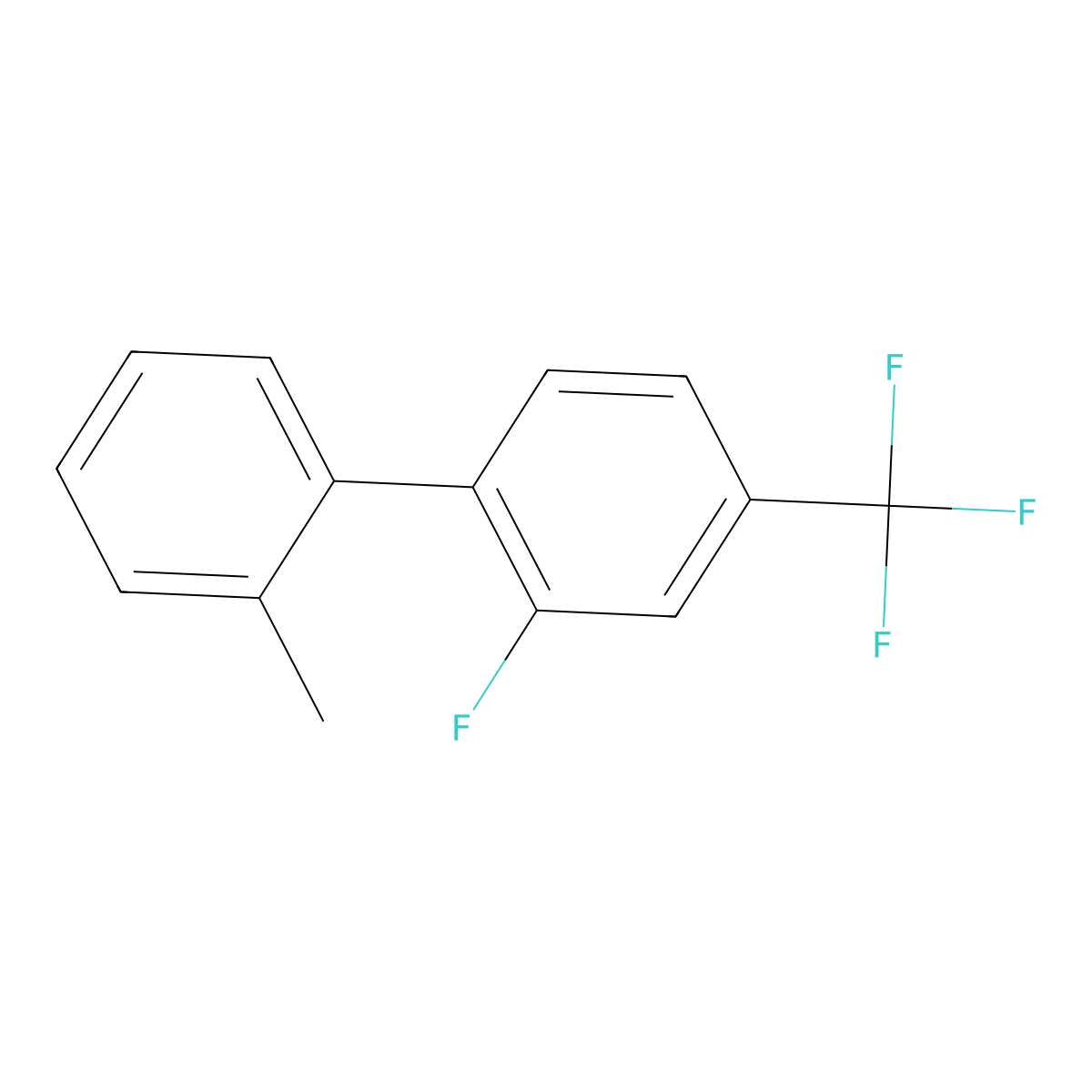 2-Fluoro-1-(2-methylphenyl)-4-(trifluoromethyl)benzene molecular structure, CAS 2172485-50-4