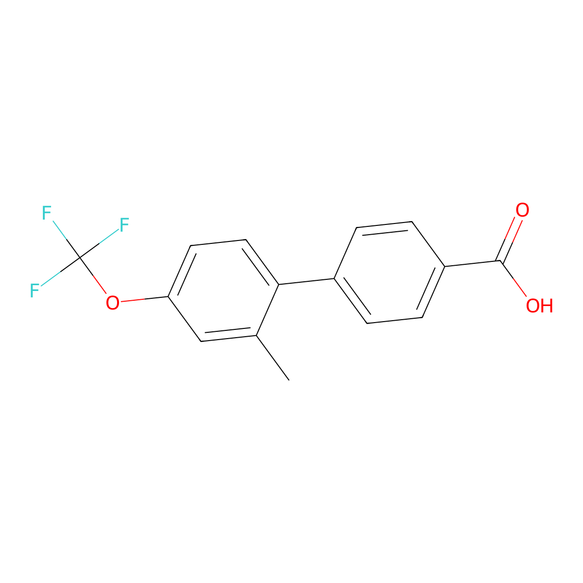 2'-Methyl-4'-(trifluoromethoxy)-[1,1'-biphenyl]-4-carboxylic acid molecular structure, CAS 2172486-21-2