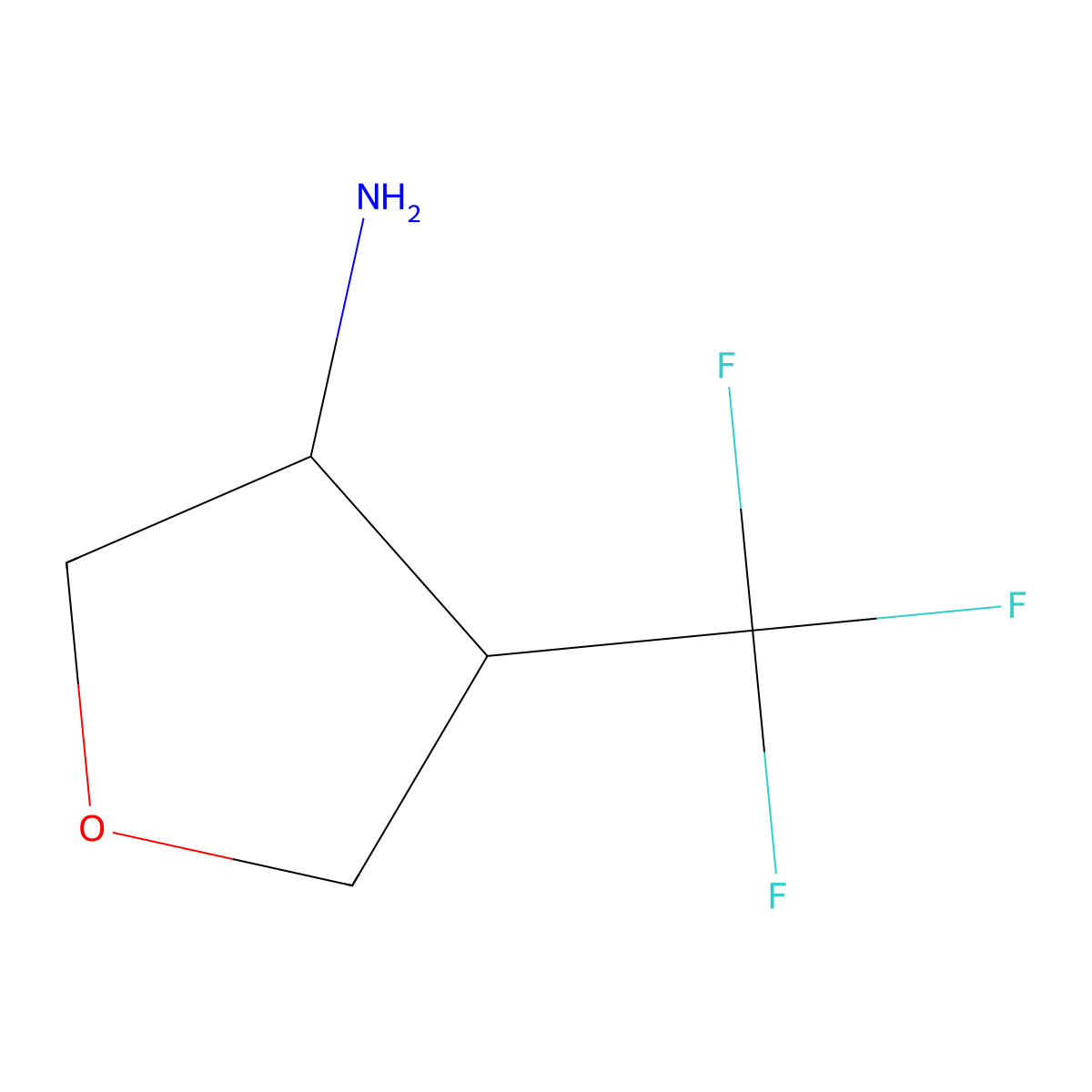 4-(Trifluoromethyl)tetrahydrofuran-3-amine molecular structure, CAS 2172486-43-8