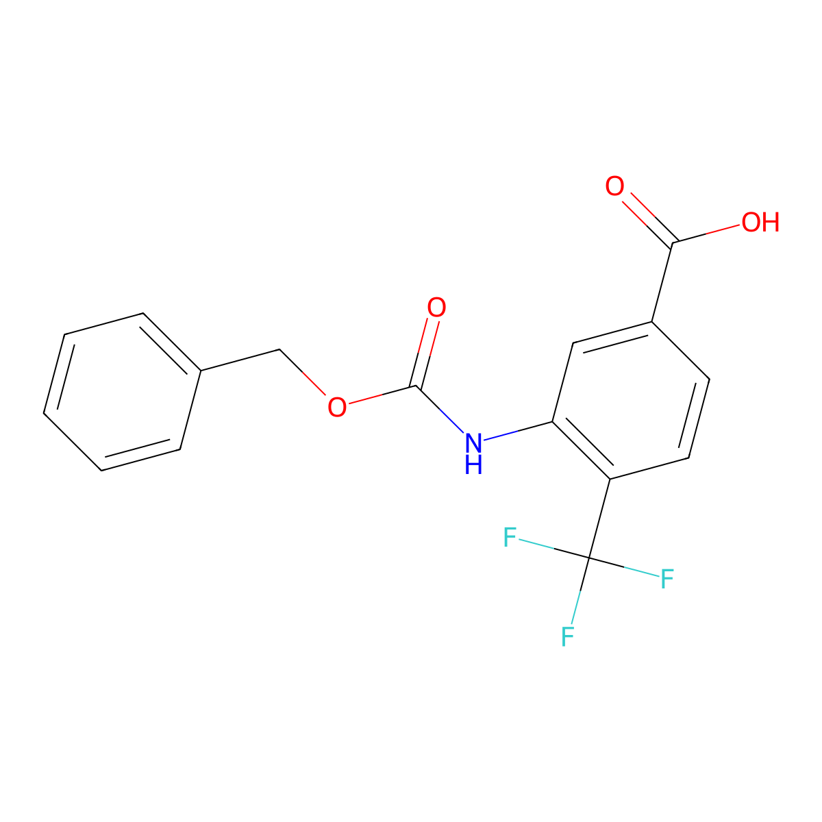 3-{[(Benzyloxy)carbonyl]amino}-4-(trifluoromethyl)benzoic acid molecular structure, CAS 2172486-63-2