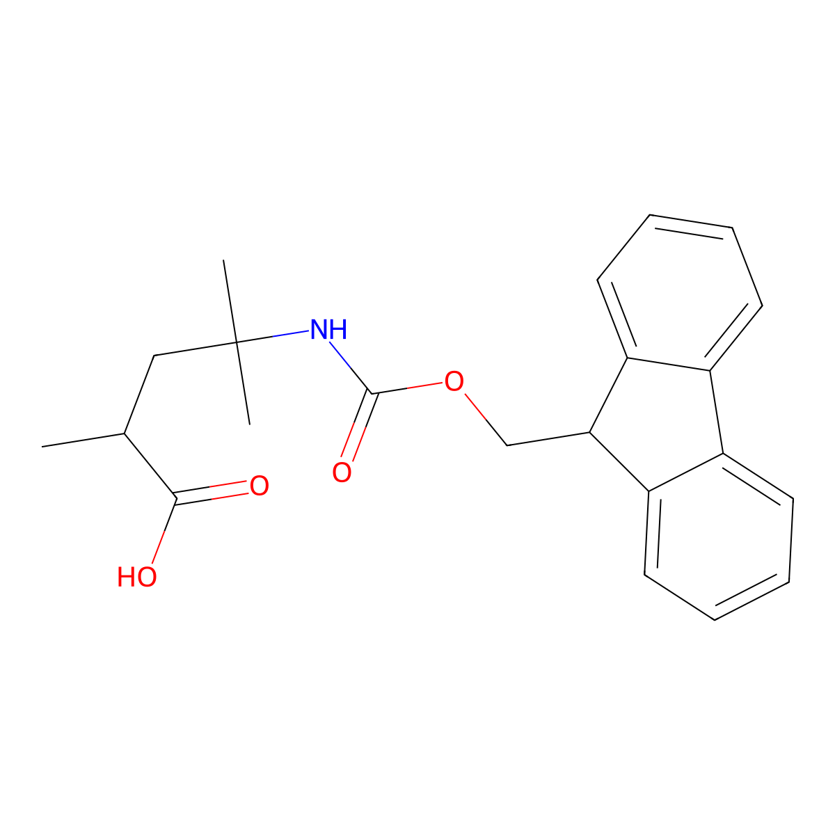 4-({[(9H-fluoren-9-yl)methoxy]carbonyl}amino)-2,4-dimethylpentanoic acid molecular structure, CAS 2172487-17-9