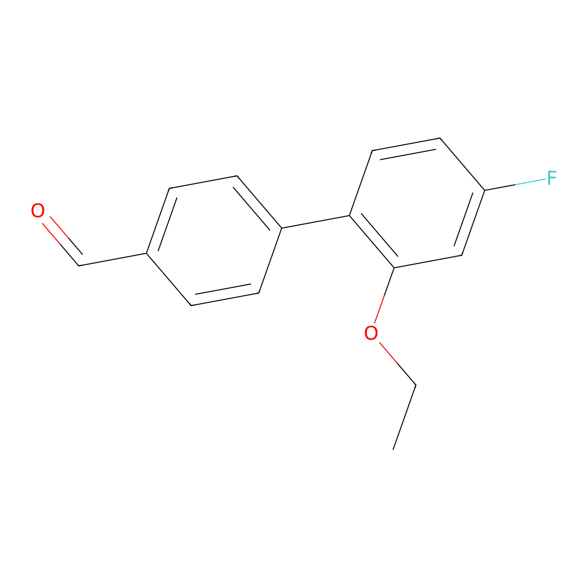 4-(2-Ethoxy-4-fluorophenyl)benzaldehyde molecular structure, CAS 2172487-31-7