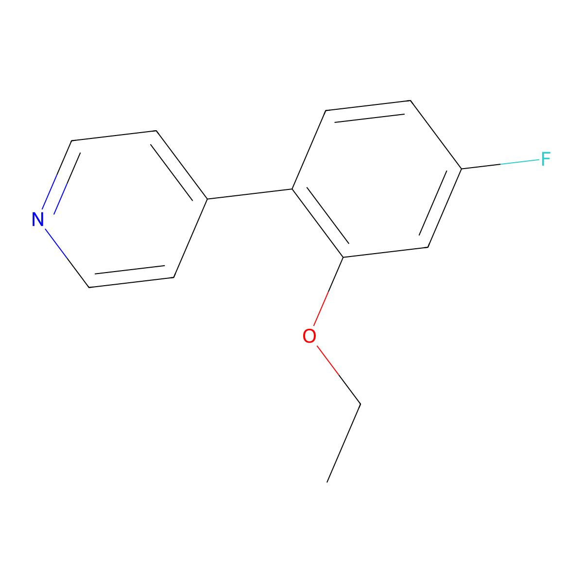 4-(2-Ethoxy-4-fluorophenyl)pyridine molecular structure, CAS 2172488-37-6