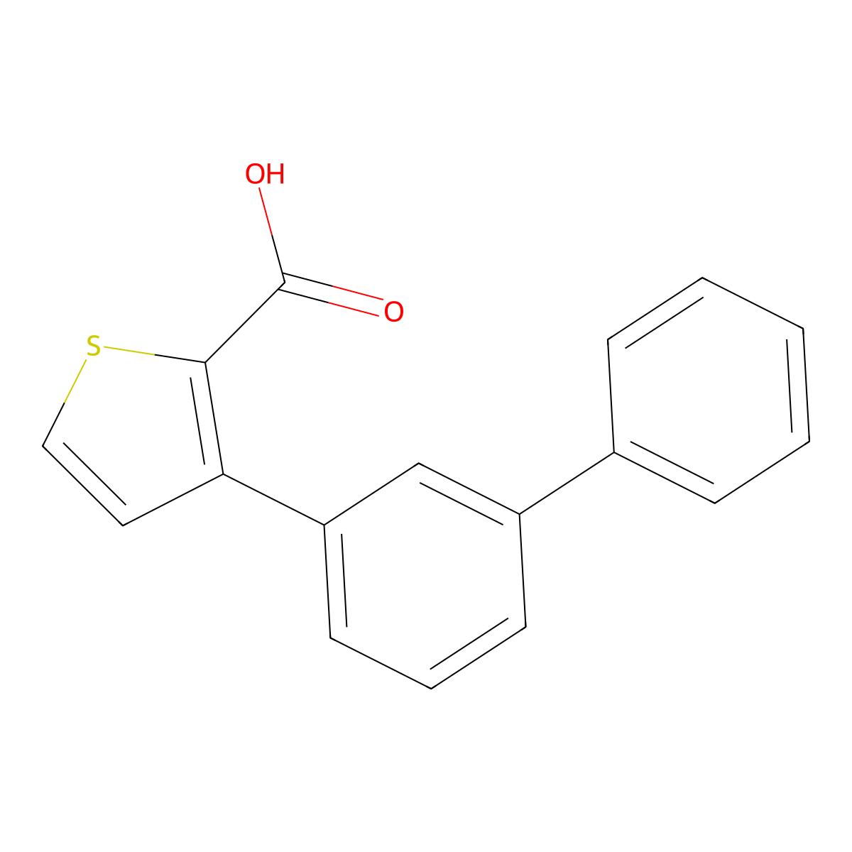 3-(3-Phenylphenyl)thiophene-2-carboxylic acid molecular structure, CAS 2172490-54-7