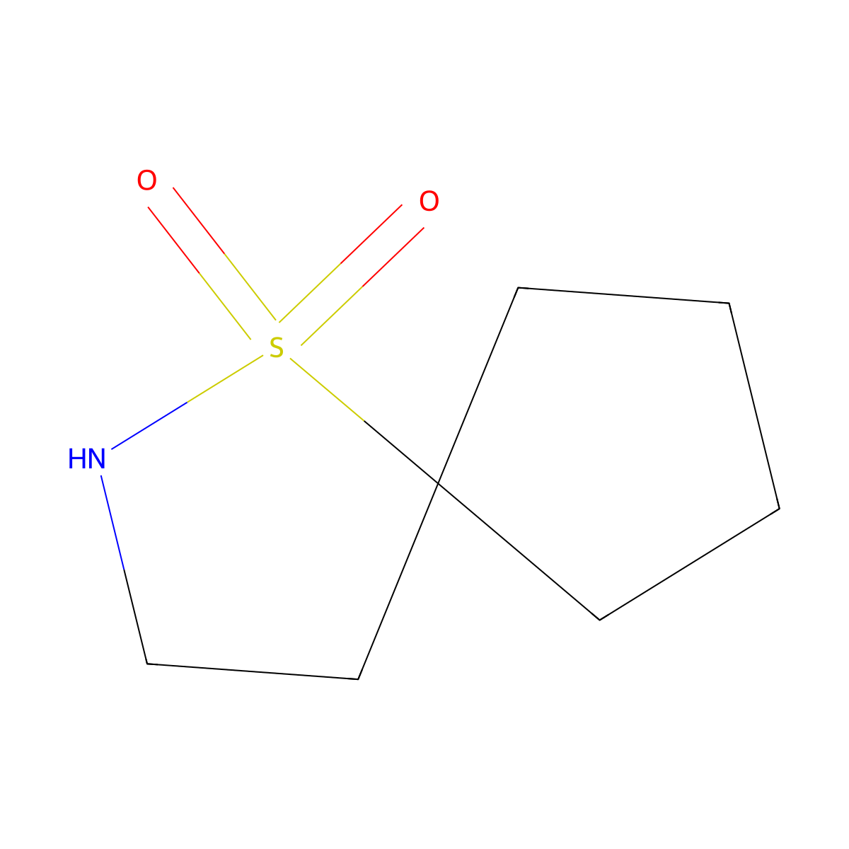 1Lambda6-thia-2-azaspiro[4.4]nonane-1,1-dione molecular structure, CAS 2172493-30-8