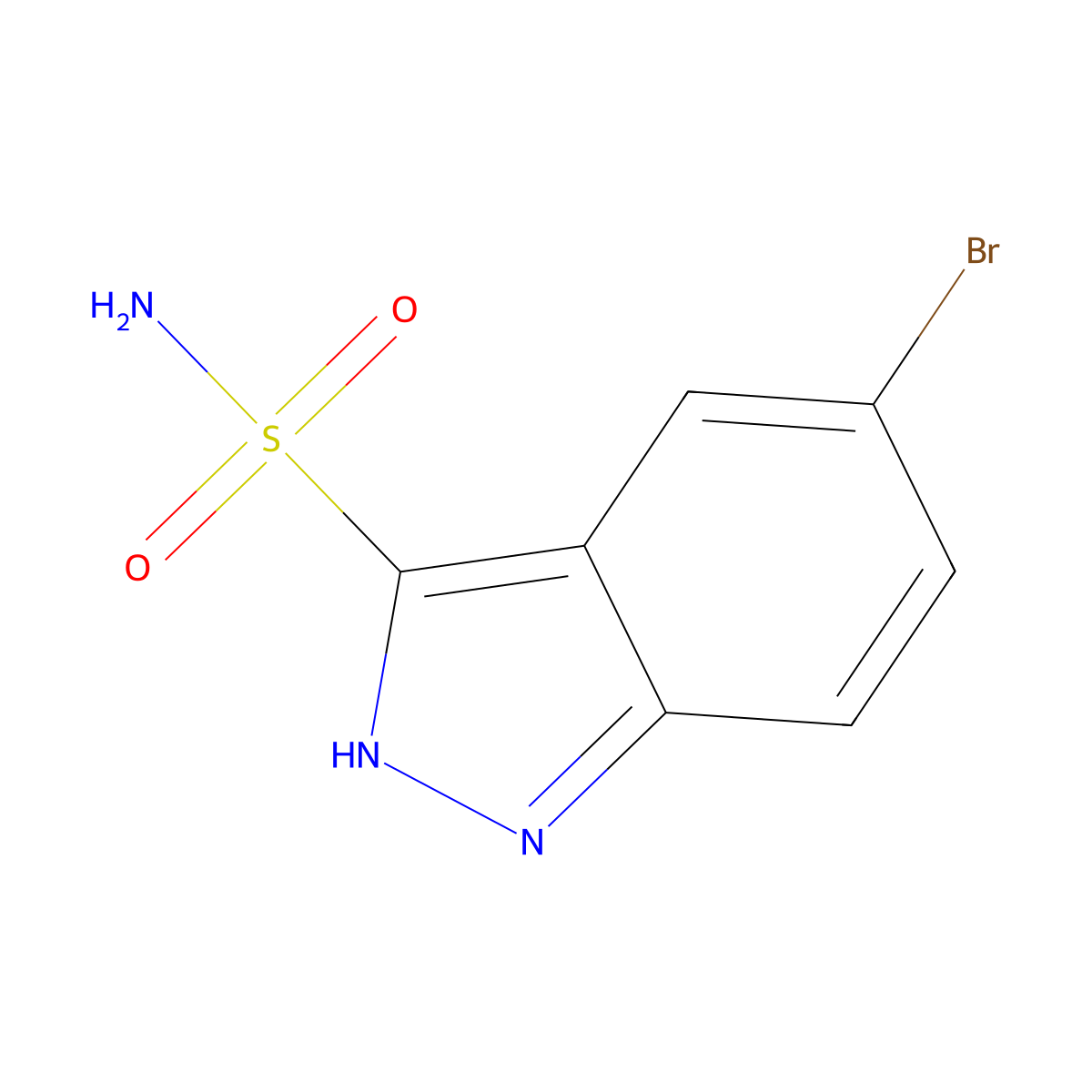 5-bromo-1H-indazole-3-sulfonamide molecular structure, CAS 2172494-66-3