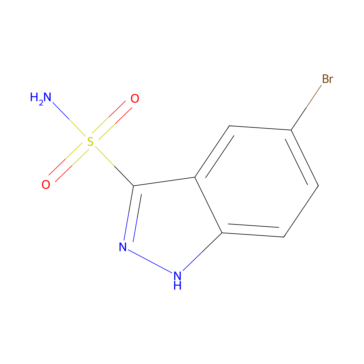 5-bromo-1H-indazole-3-sulfonamide molecular structure, CAS 2172494-66-3