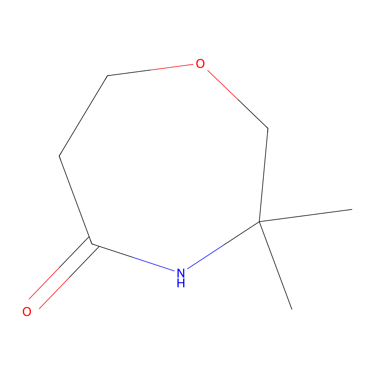 3,3-Dimethyl-1,4-oxazepan-5-one molecular structure, CAS 2172495-09-7