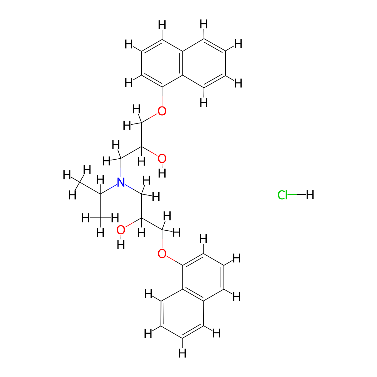 Propranolol EP Impurity B Hydrochloride molecular structure, CAS 2172495-51-9