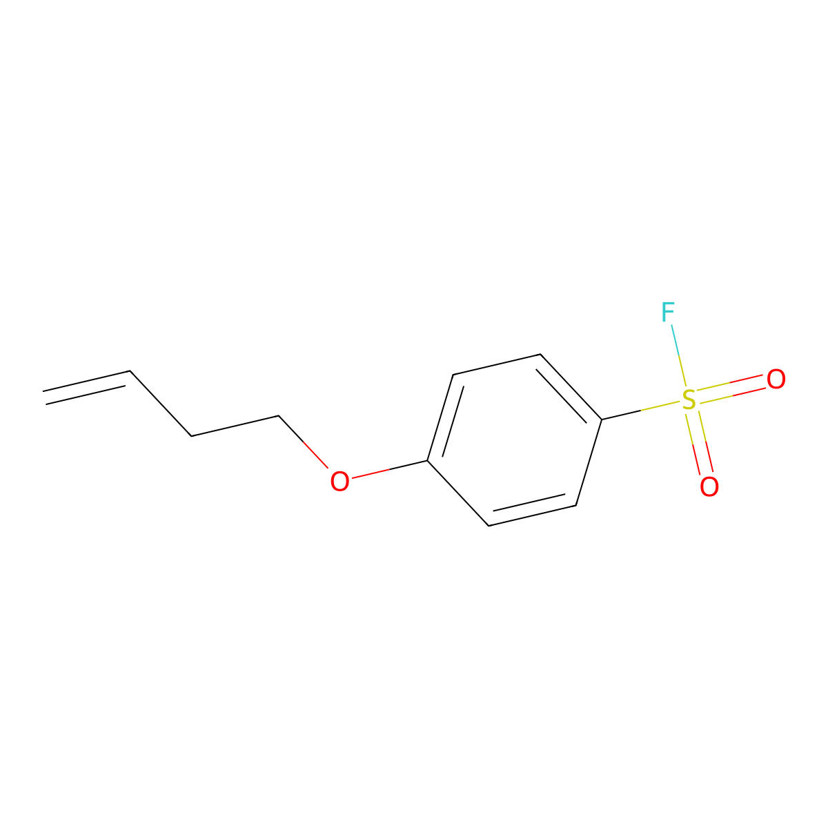 4-(But-3-en-1-yloxy)benzene-1-sulfonyl fluoride molecular structure, CAS 2172495-57-5
