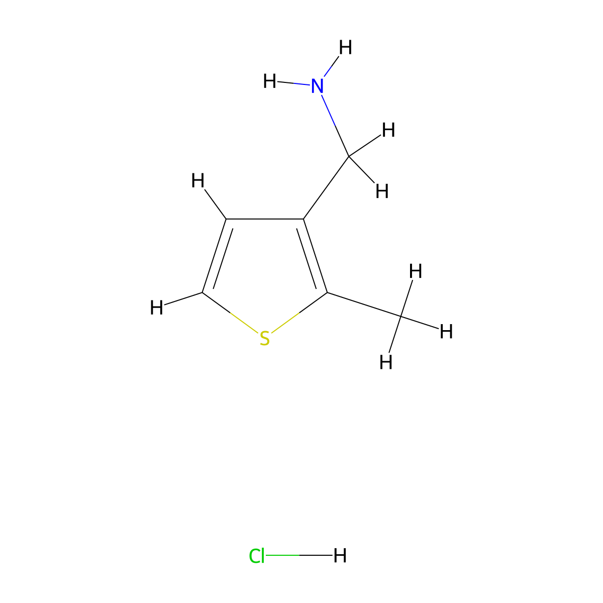(2-Methylthiophen-3-yl)methanamine hydrochloride molecular structure, CAS 2172496-26-1