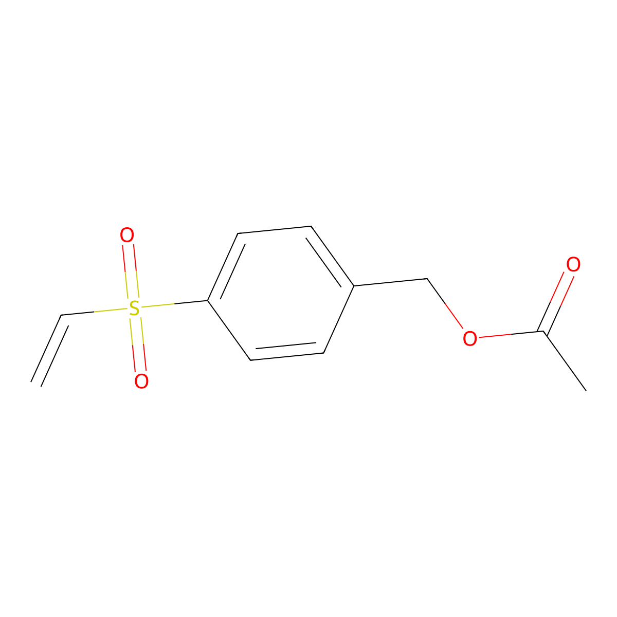 [4-(Ethenesulfonyl)phenyl]methyl acetate molecular structure, CAS 2172496-97-6