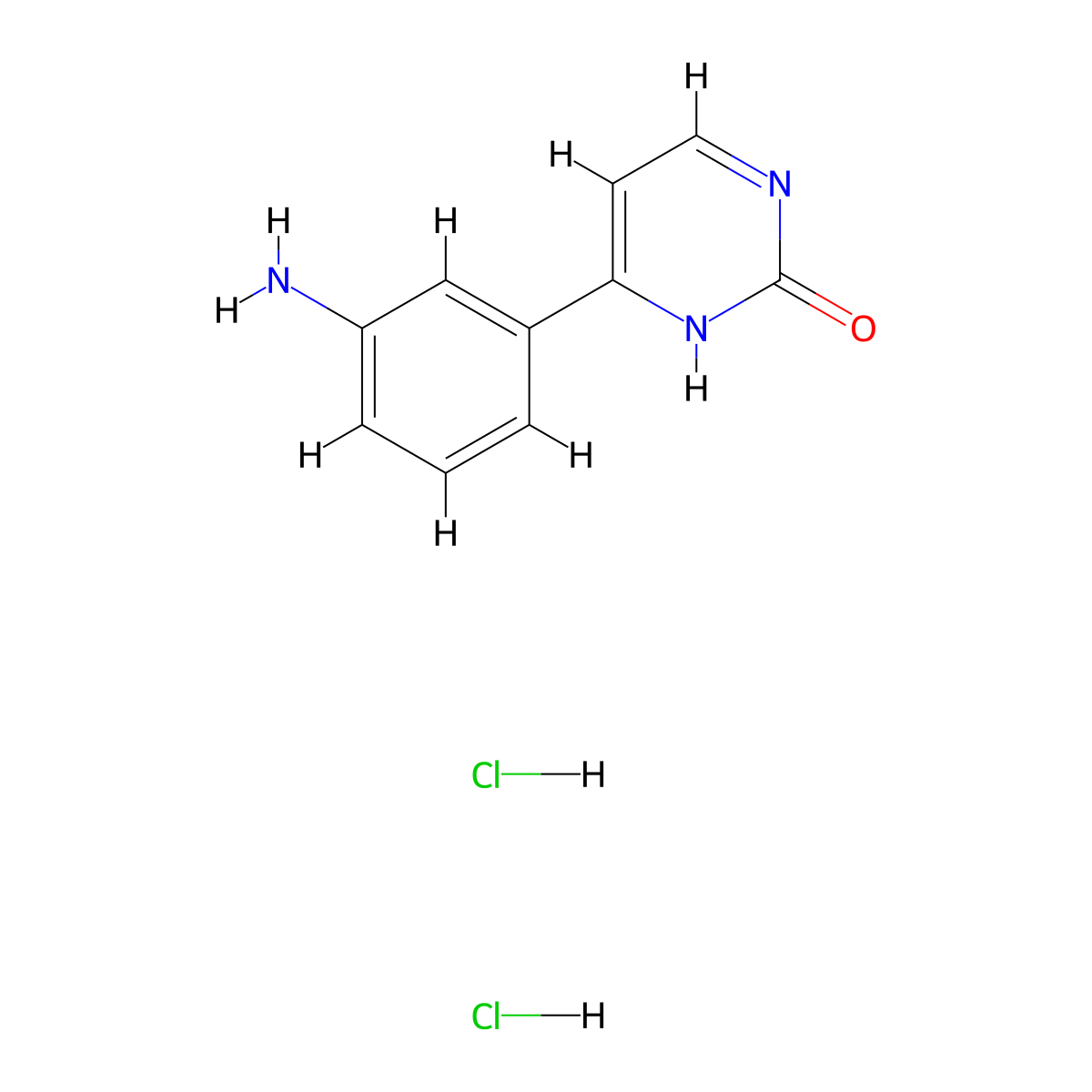 4-(3-Aminophenyl)-1,2-dihydropyrimidin-2-one dihydrochloride molecular structure, CAS 2172498-34-7