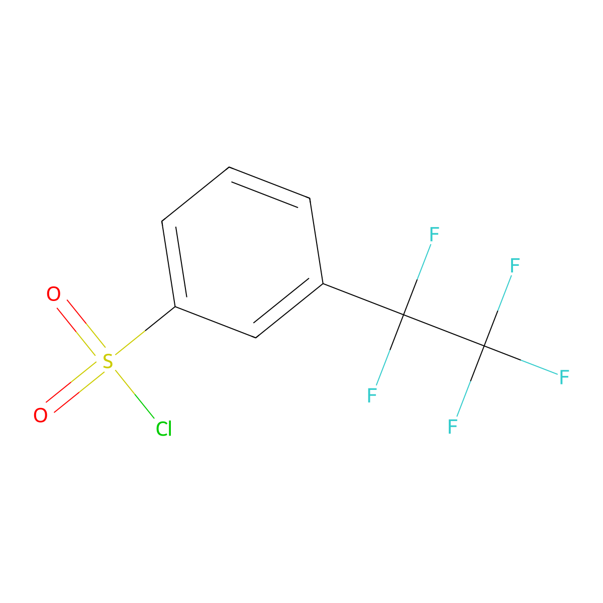 3-(Pentafluoroethyl)benzene-1-sulfonyl chloride molecular structure, CAS 2172499-05-5