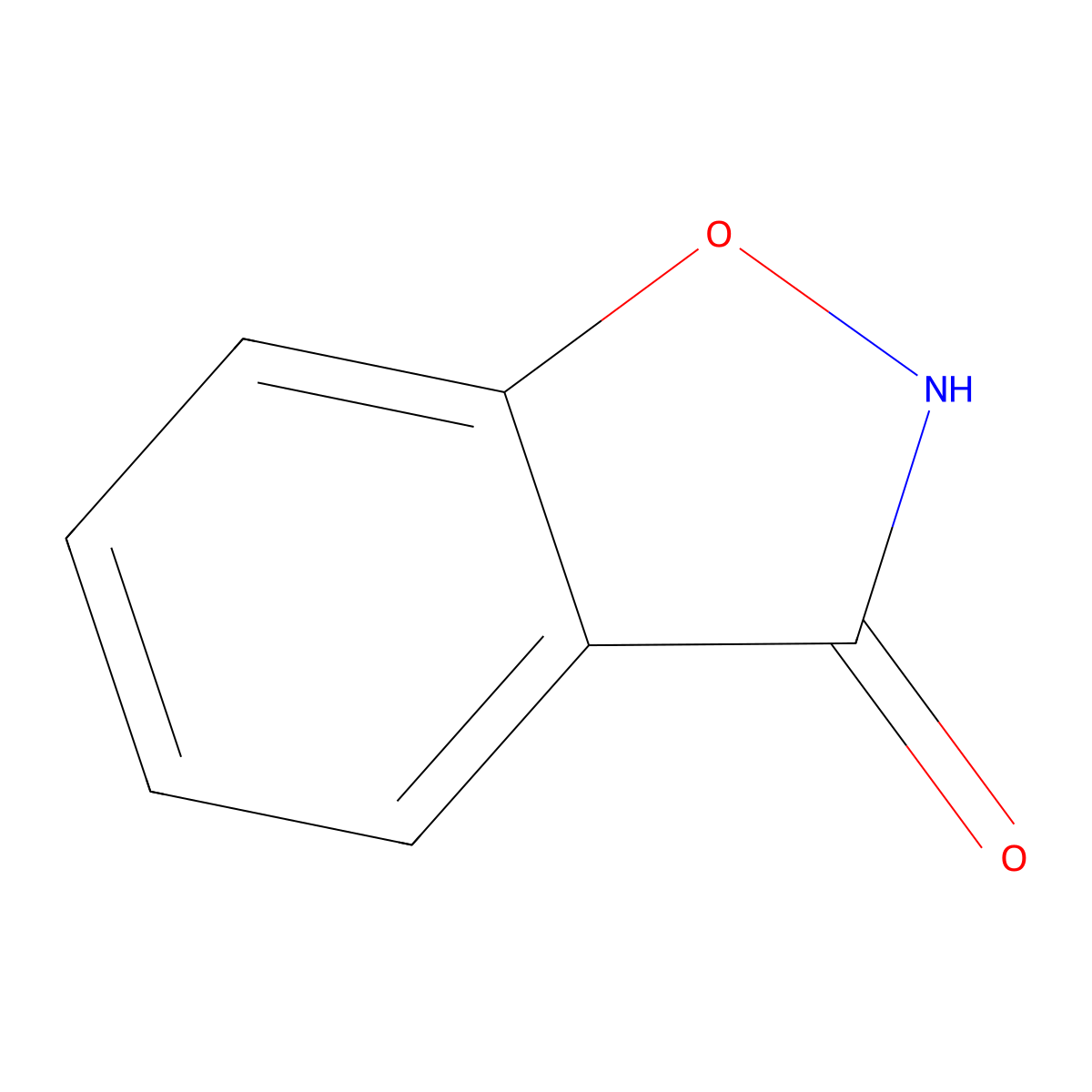 3-Hydroxy-1,2-benzisoxazole molecular structure, CAS 21725-69-9
