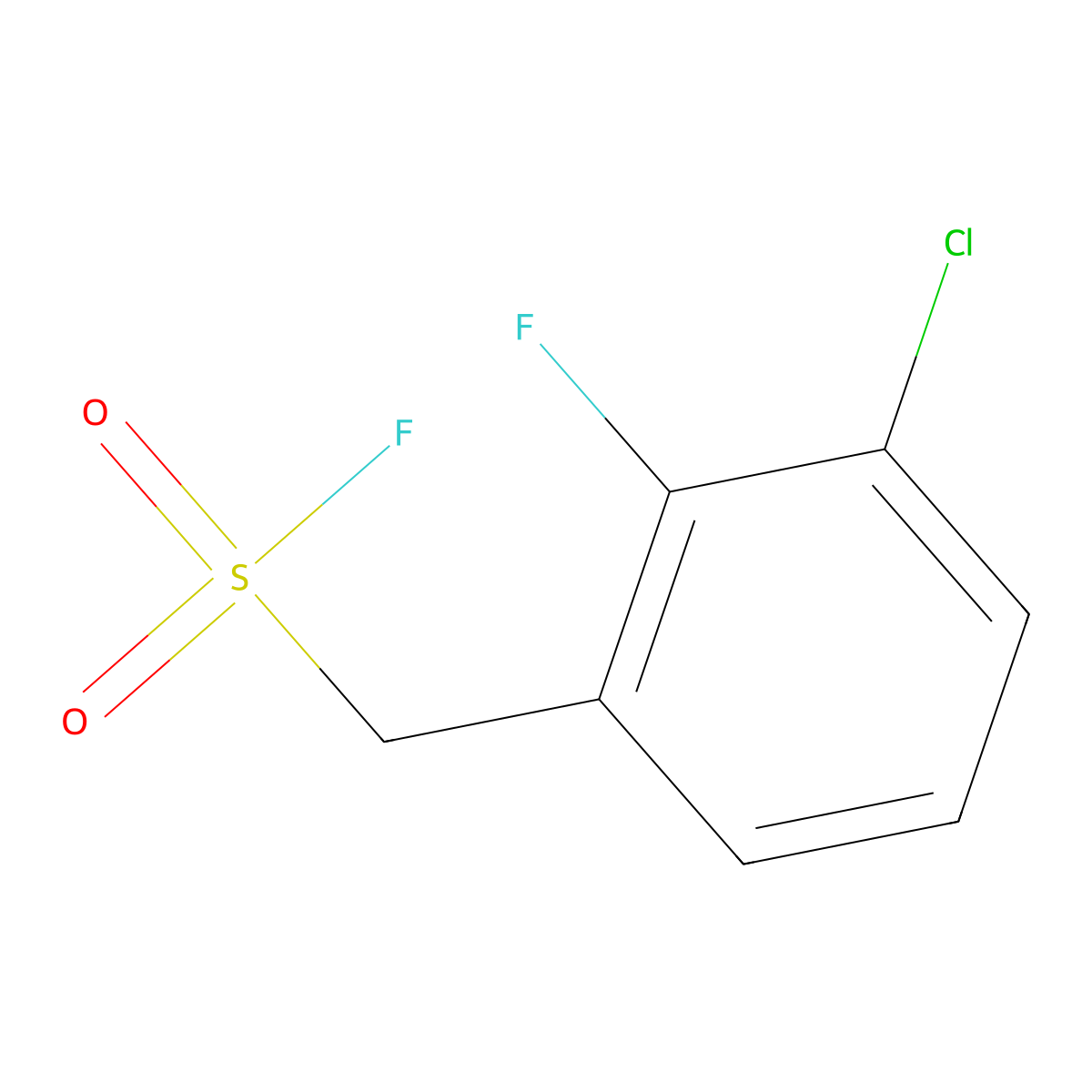 (3-Chloro-2-fluorophenyl)methanesulfonyl fluoride molecular structure, CAS 2172502-30-4