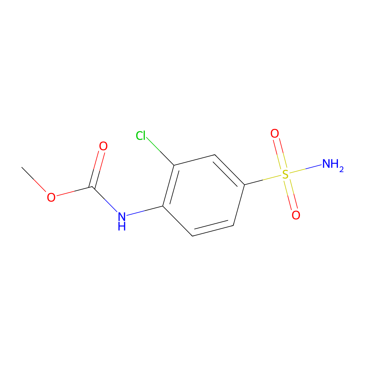 methyl N-(2-chloro-4-sulfamoylphenyl)carbamate molecular structure, CAS 2172503-10-3