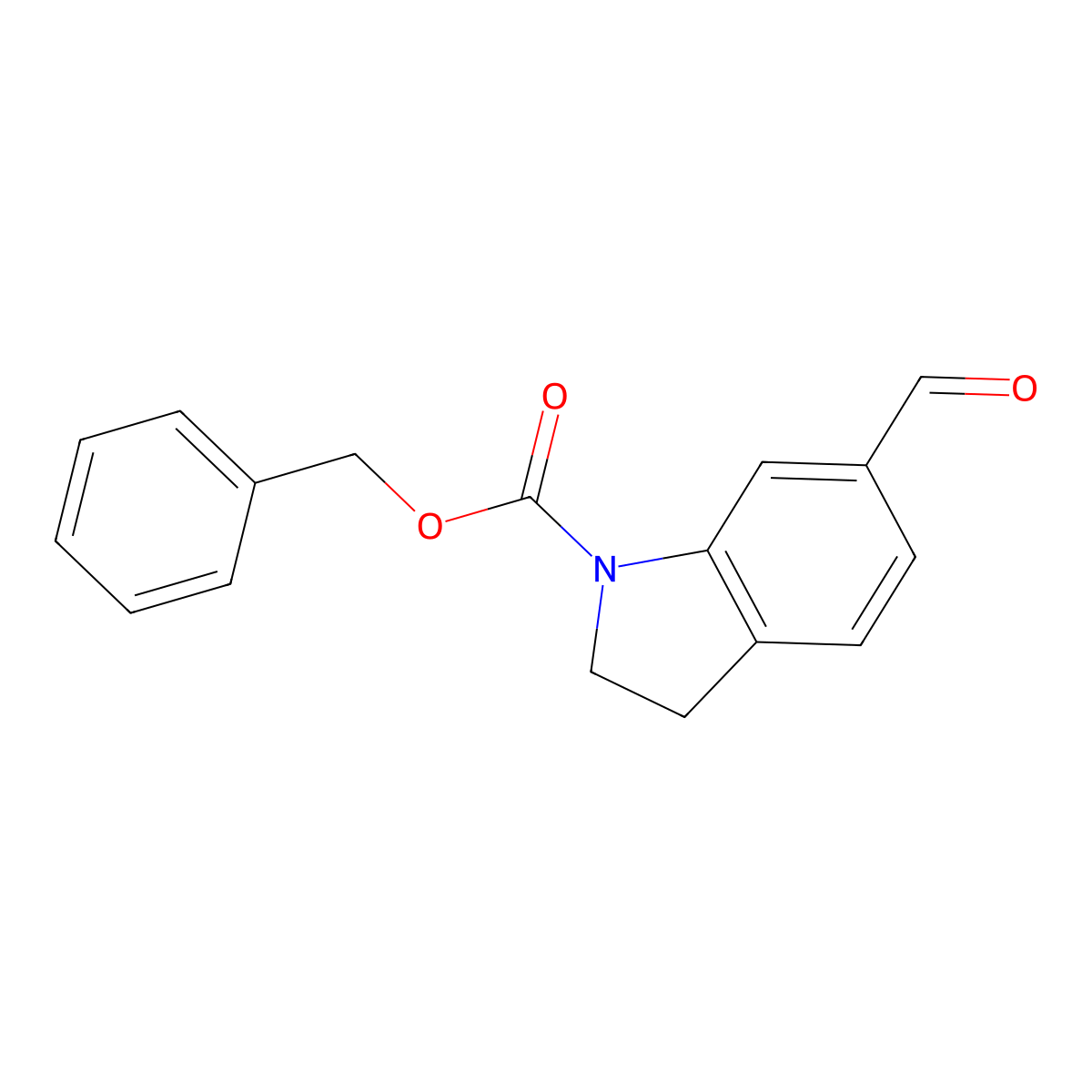 benzyl 6-formyl-2,3-dihydro-1H-indole-1-carboxylate molecular structure, CAS 2172503-67-0