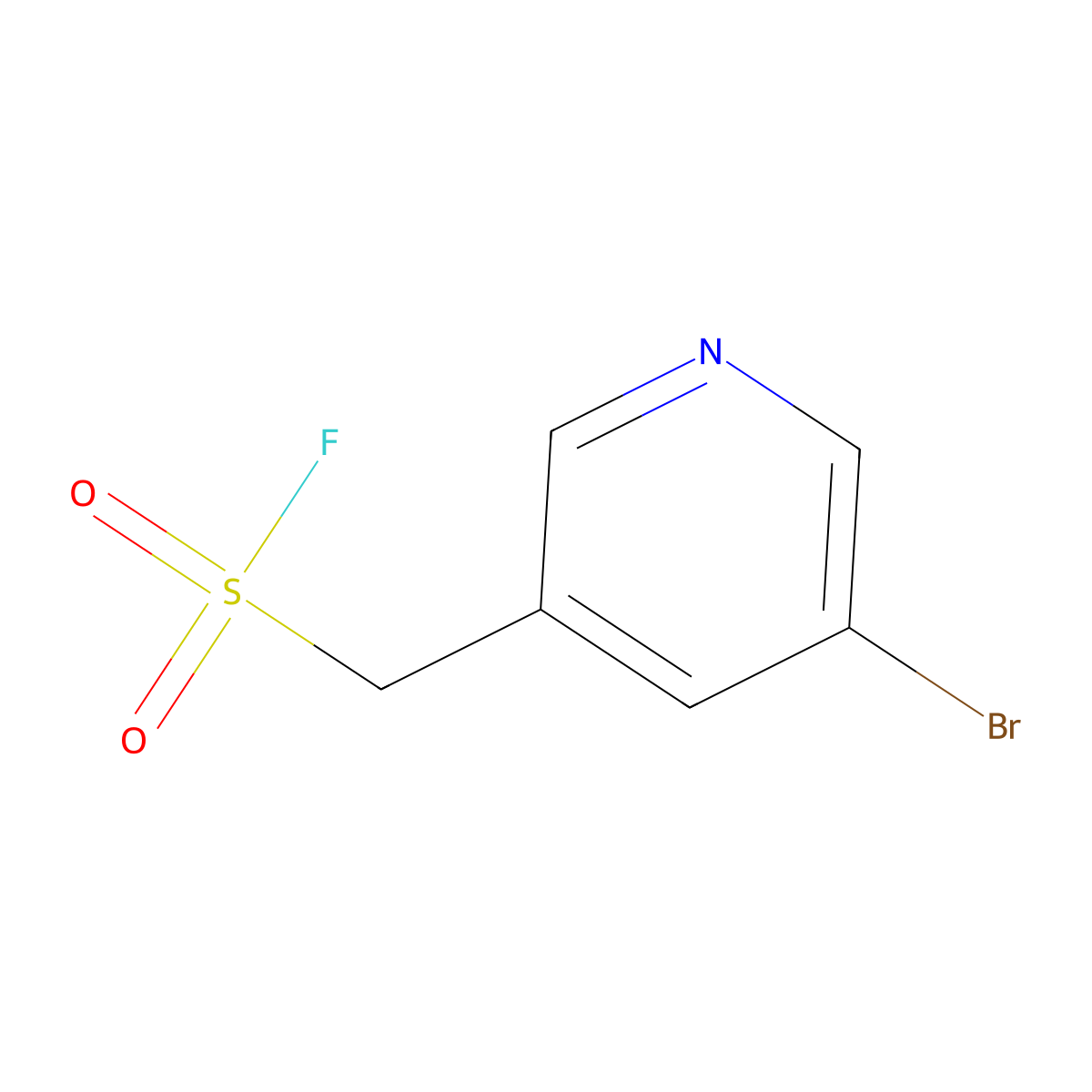 (5-Bromopyridin-3-yl)methanesulfonyl fluoride molecular structure, CAS 2172505-56-3