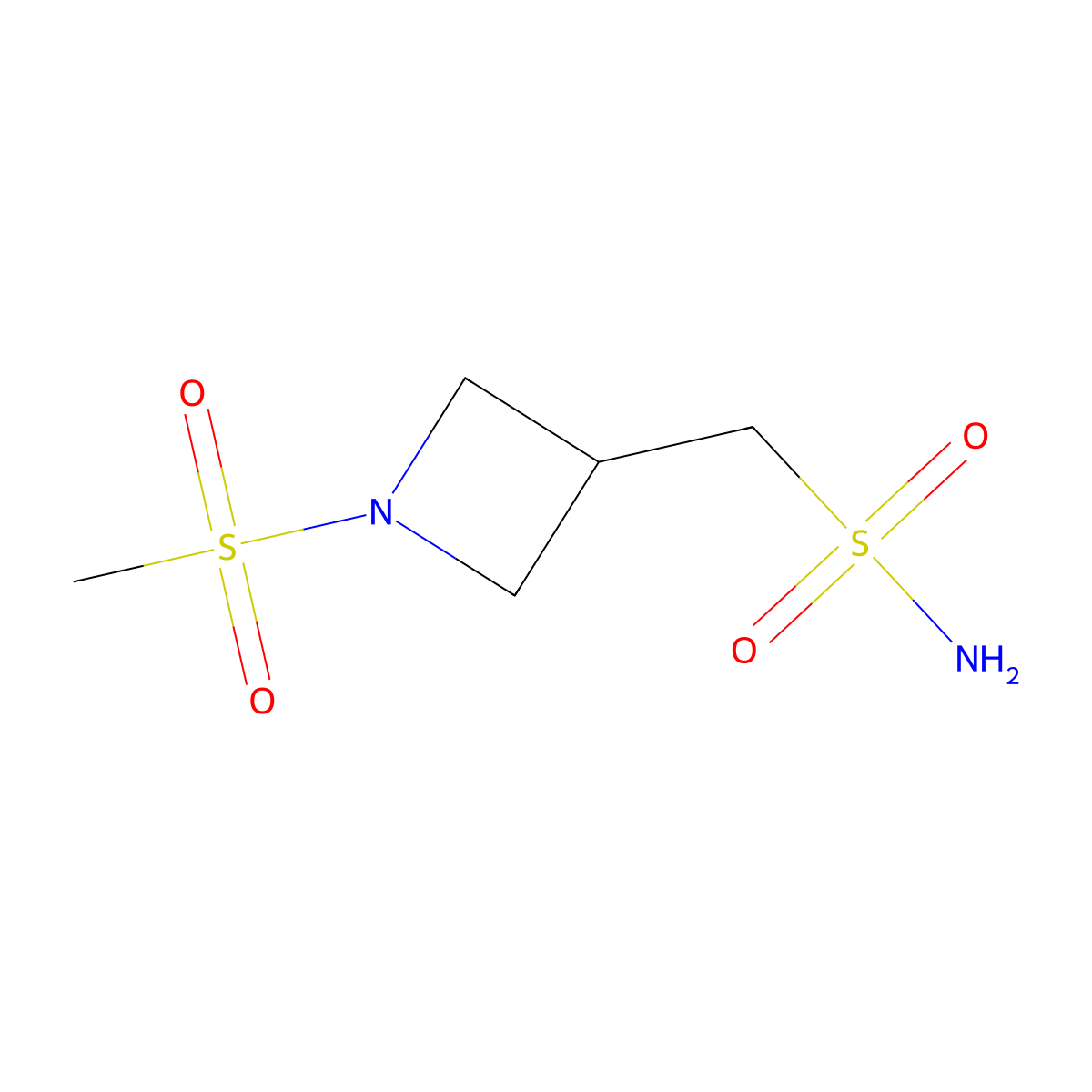 (1-Methanesulfonylazetidin-3-yl)methanesulfonamide molecular structure, CAS 2172505-78-9