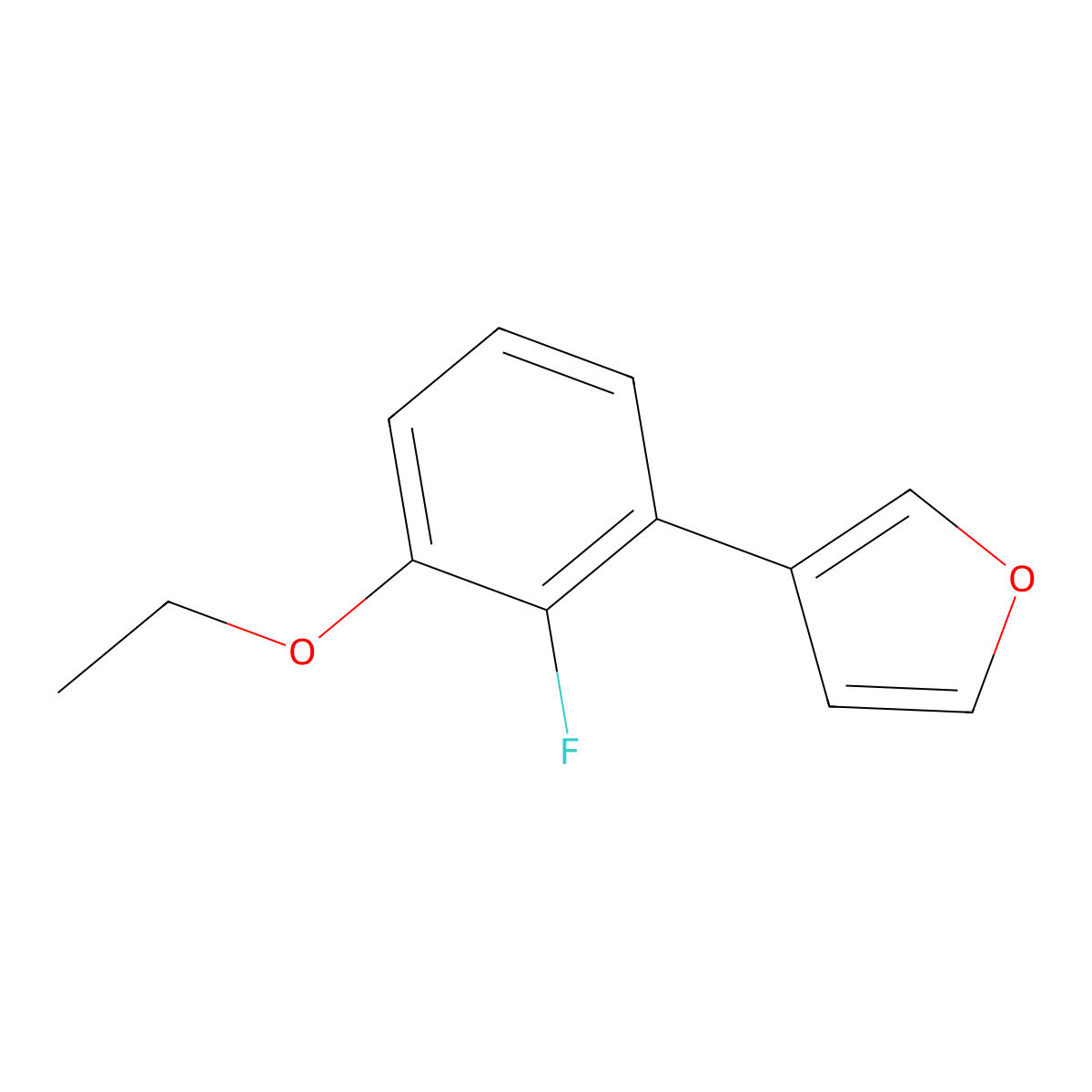 3-(3-Ethoxy-2-fluorophenyl)furan molecular structure, CAS 2172507-23-0