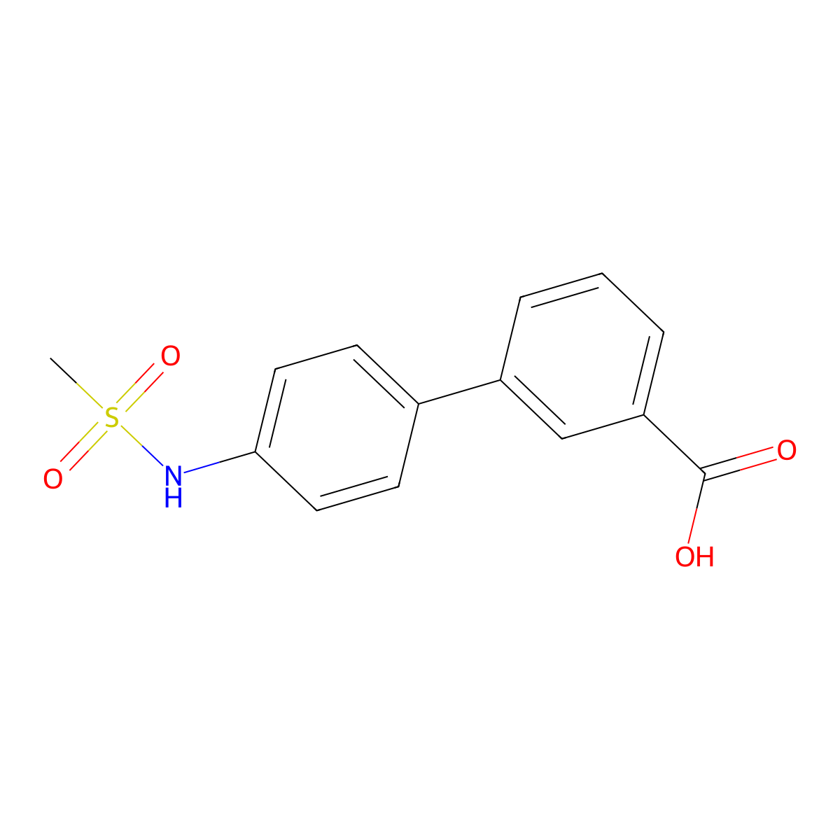 3-(4-Methanesulfonamidophenyl)benzoic acid molecular structure, CAS 2172507-26-3