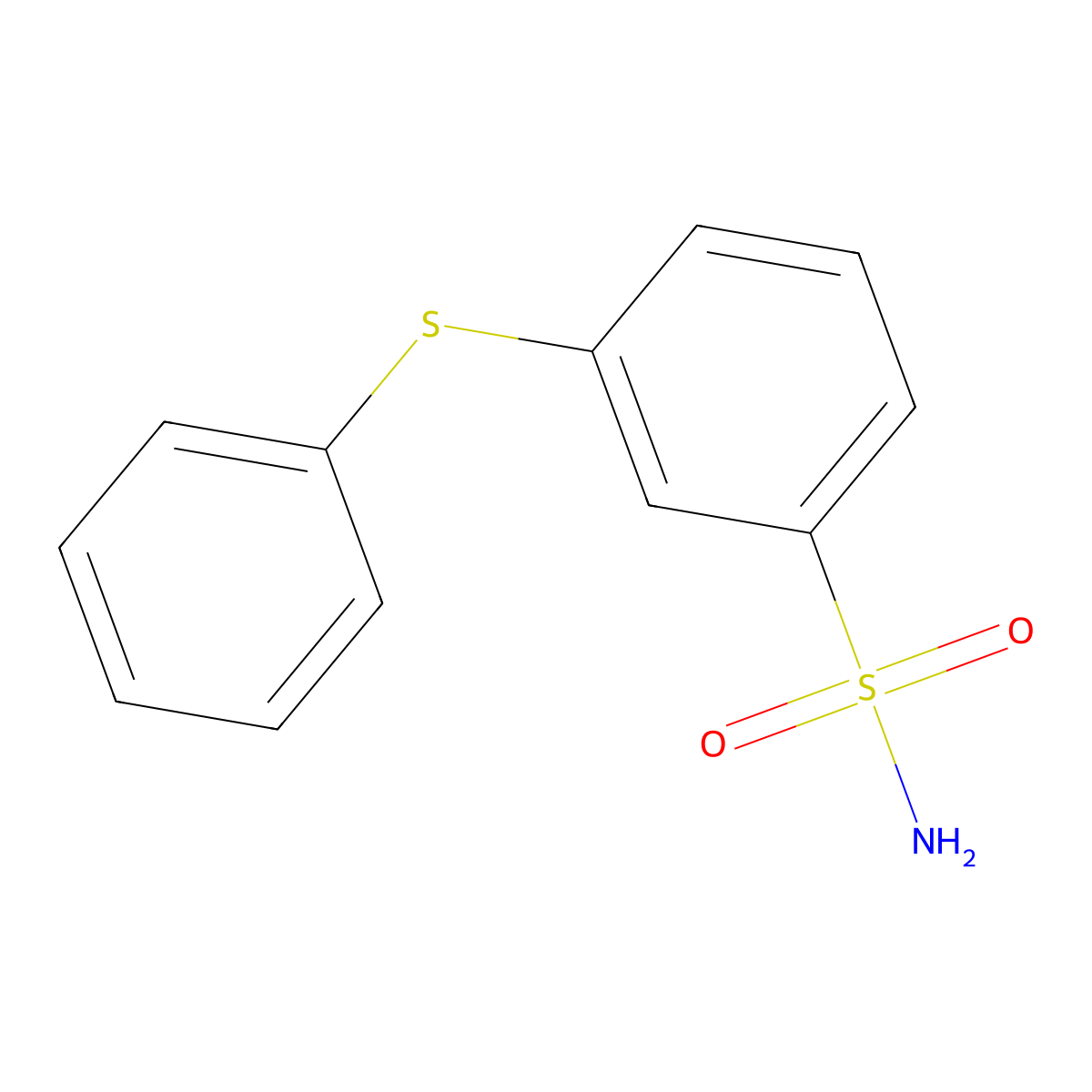 3-(Phenylsulfanyl)benzene-1-sulfonamide molecular structure, CAS 2172508-11-9