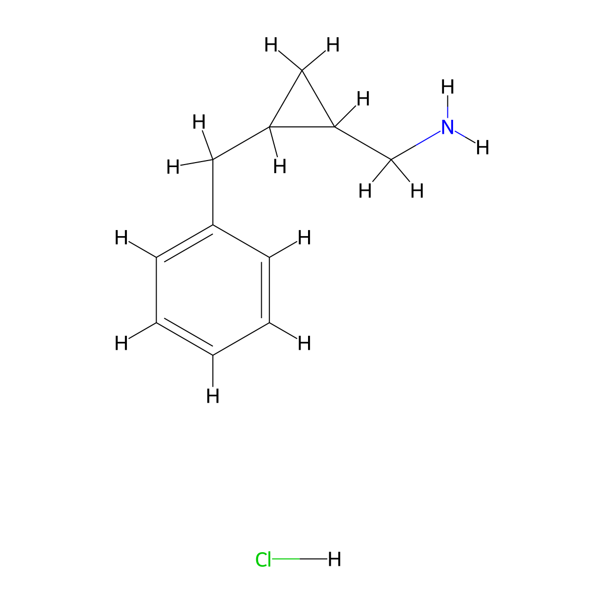 (2-Benzylcyclopropyl)methanamine hydrochloride molecular structure, CAS 2172509-17-8